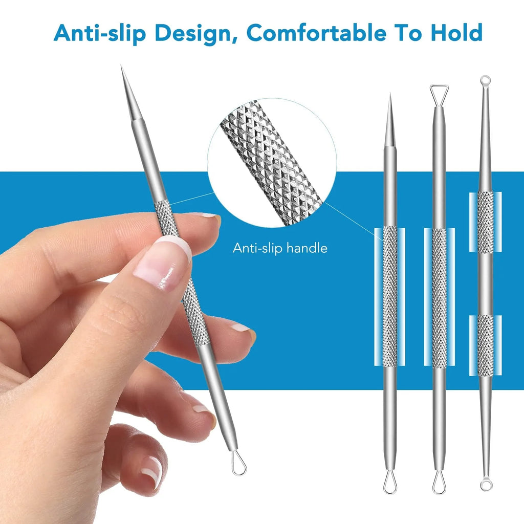 16 PCS  Kit Stainless Steel Acne Extractor Tools