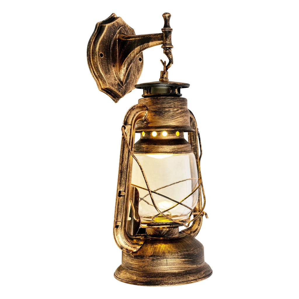 Antique Vintage Rustic Lantern Lamp Wall