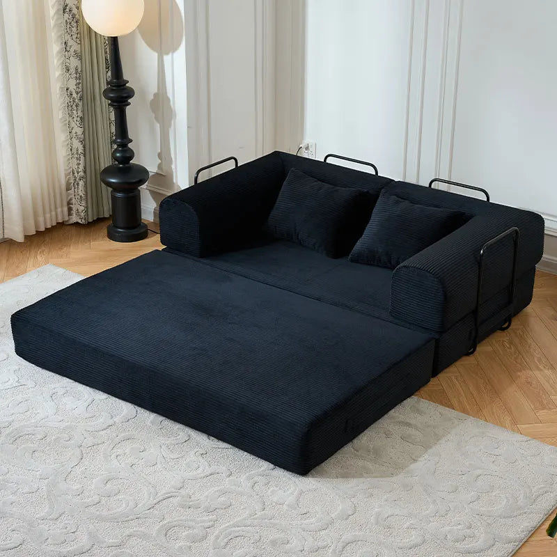 79'' Boneless Couch Foldable Convertible Futon Sleeper