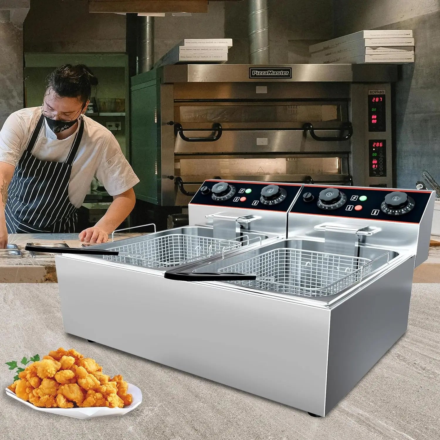 Commercial Electric Deep Fryer with Baskets