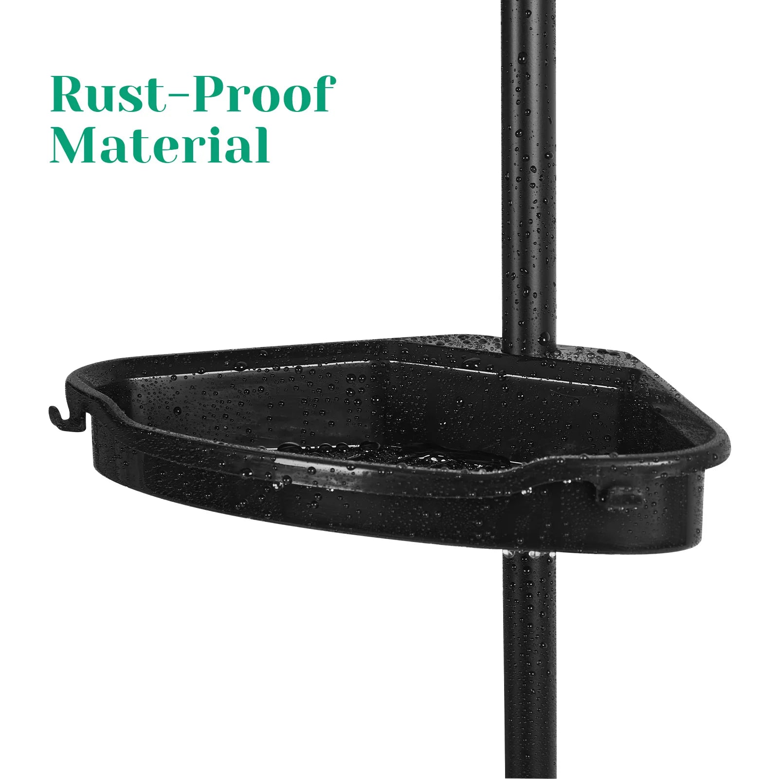 Corner Shower Caddy with Pole 4-Tier Adjustable