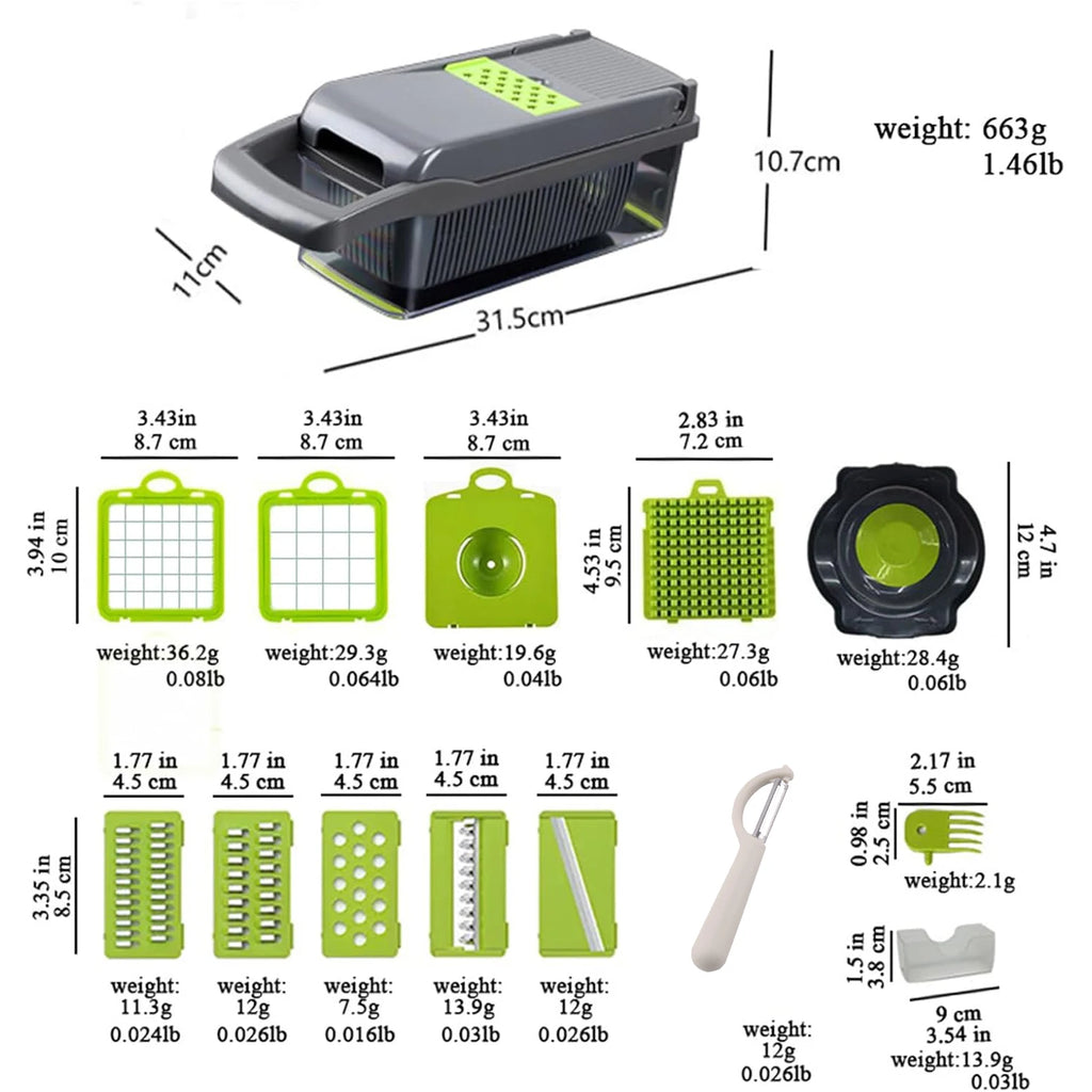 Professional Kitchen Slicer with Cleaver Blade