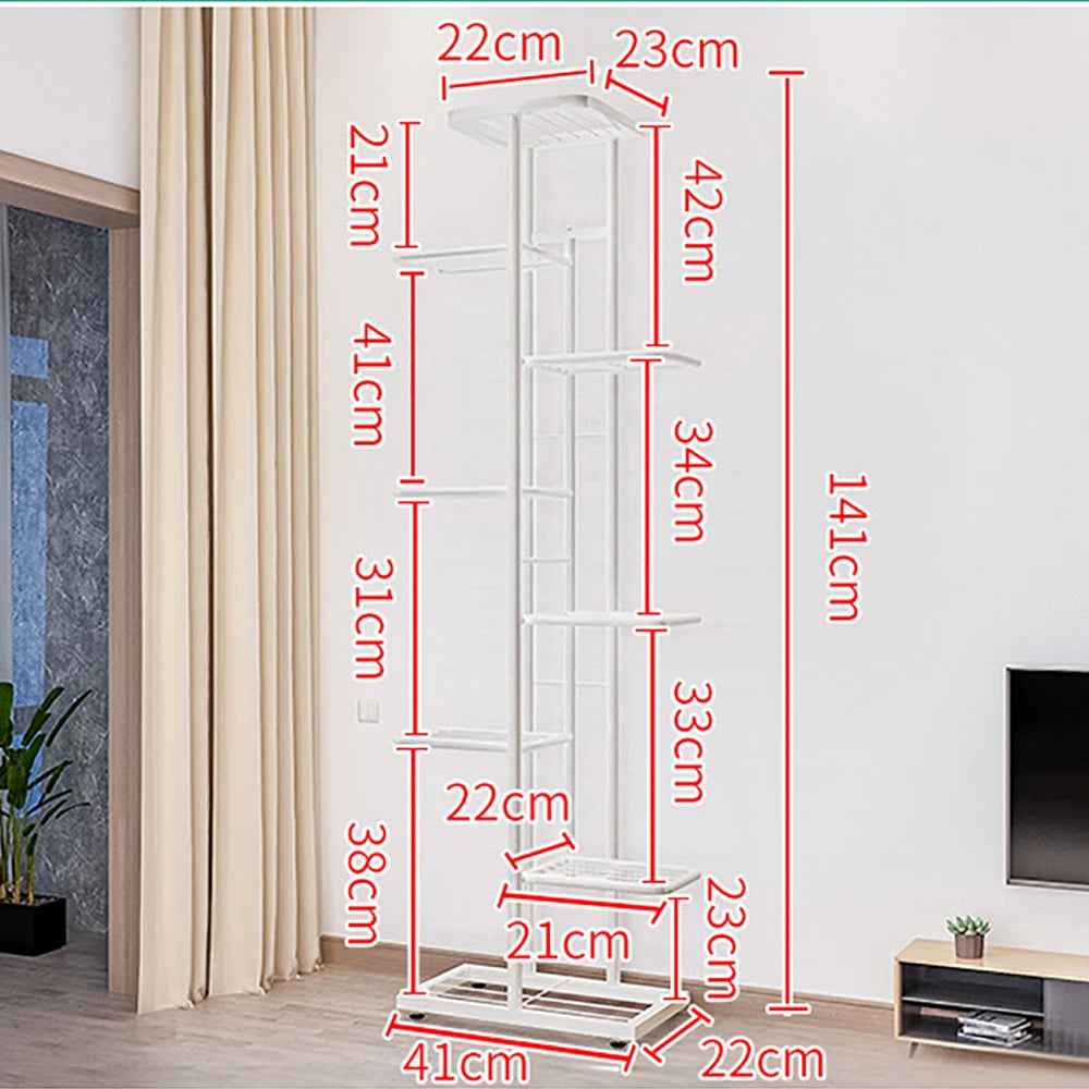 Metal Tiered Shelf Plant Rack for Patio Indoor Outdoor