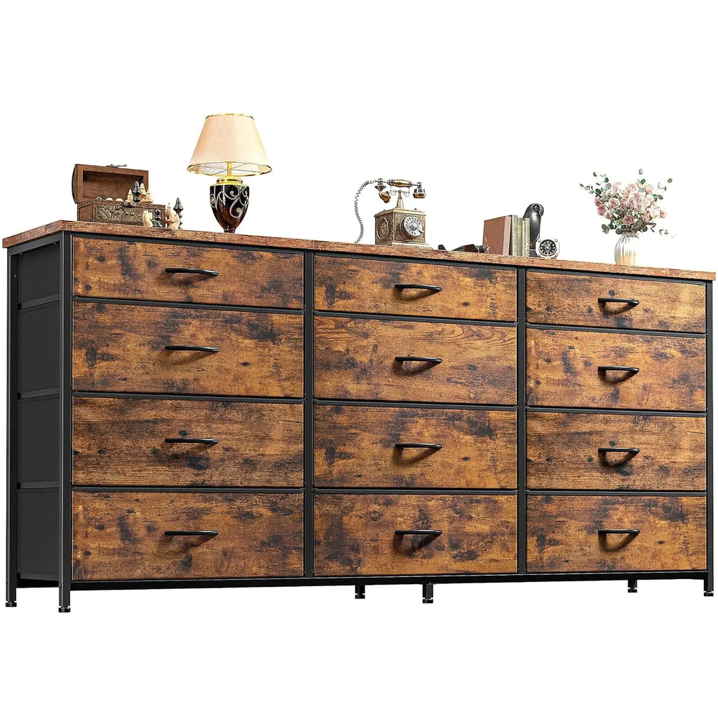 55" Dresser for Bedroom with 12 Drawers