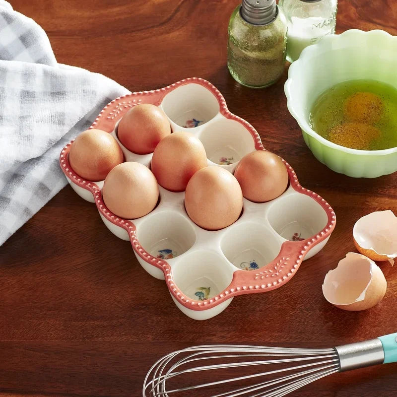 Stoneware Rustic Egg Holder