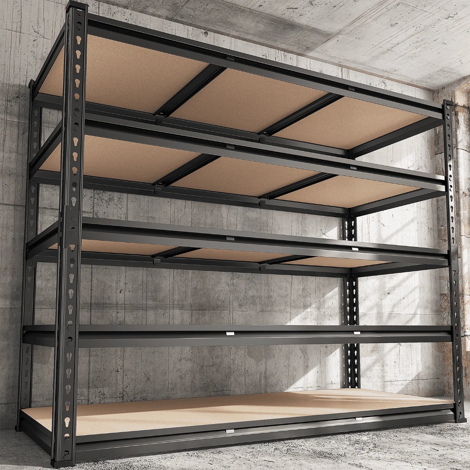 Adjustable Garage Storage Industrial Shelf,48"W x 24"D x 72"H