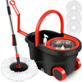 Rolling Spin Mop Bucket Set with Wringer