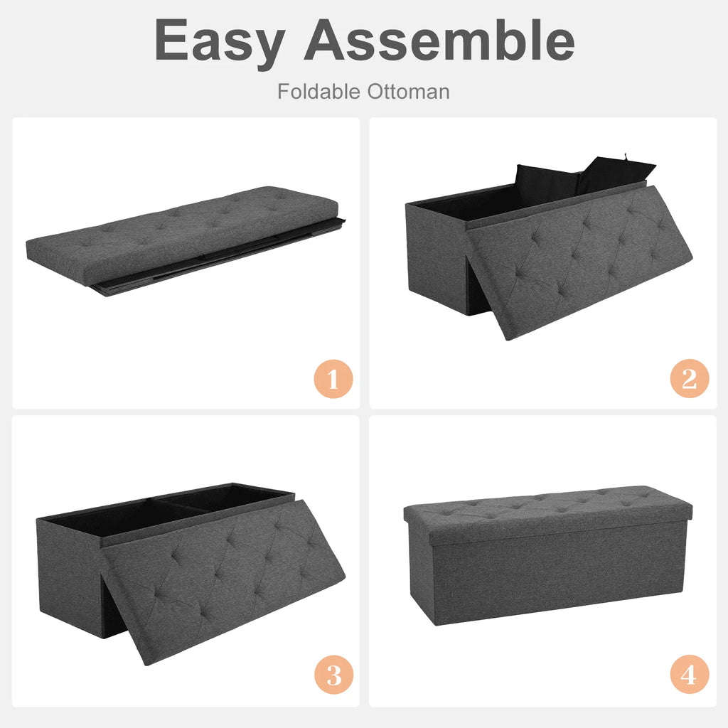 Ottoman Bench Foldable Storage Chest