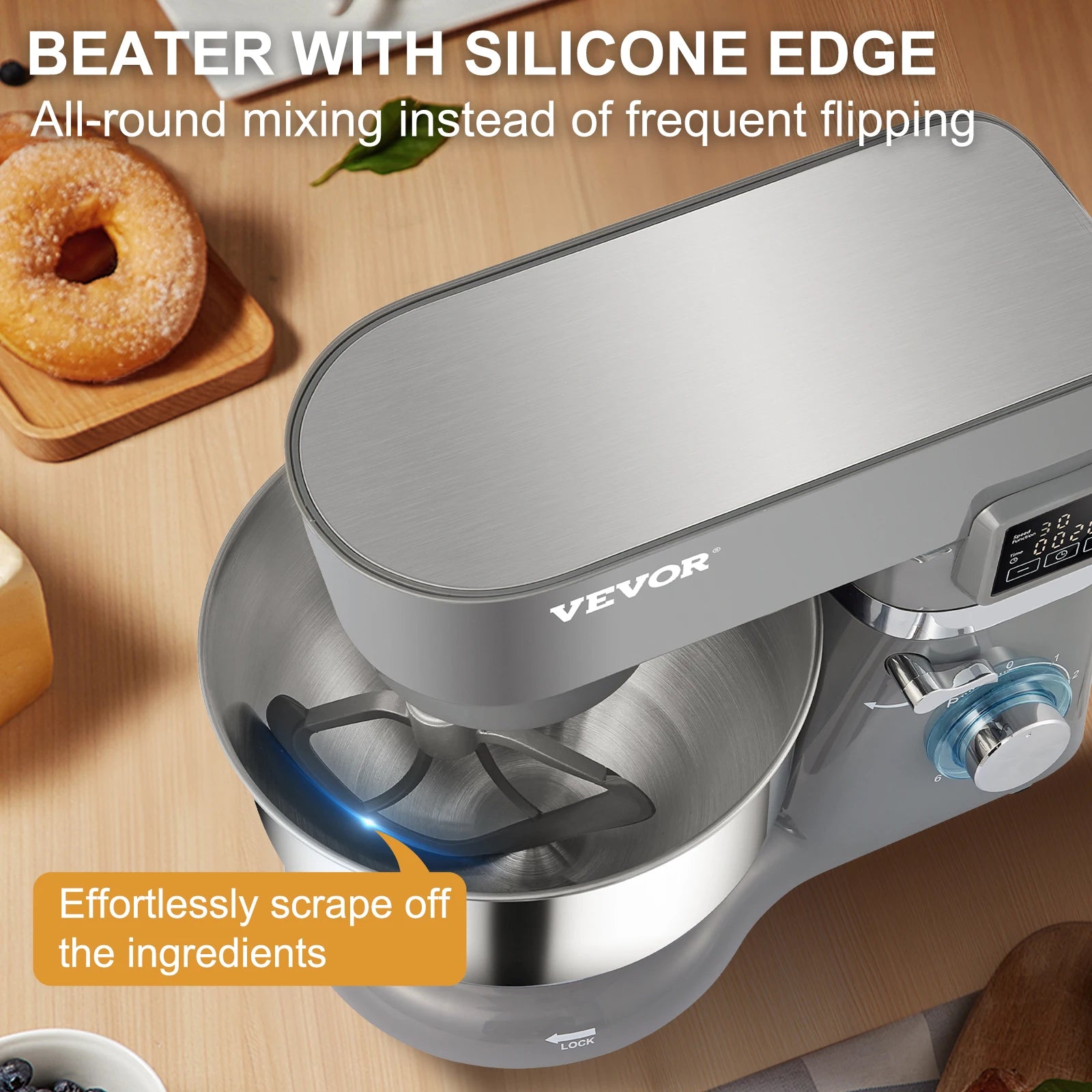 Stand Electric Dough Mixer  6 Speeds