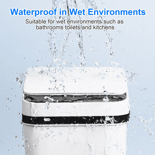 2 Pack 12L Bathroom Automatic Touchless Trash Cans