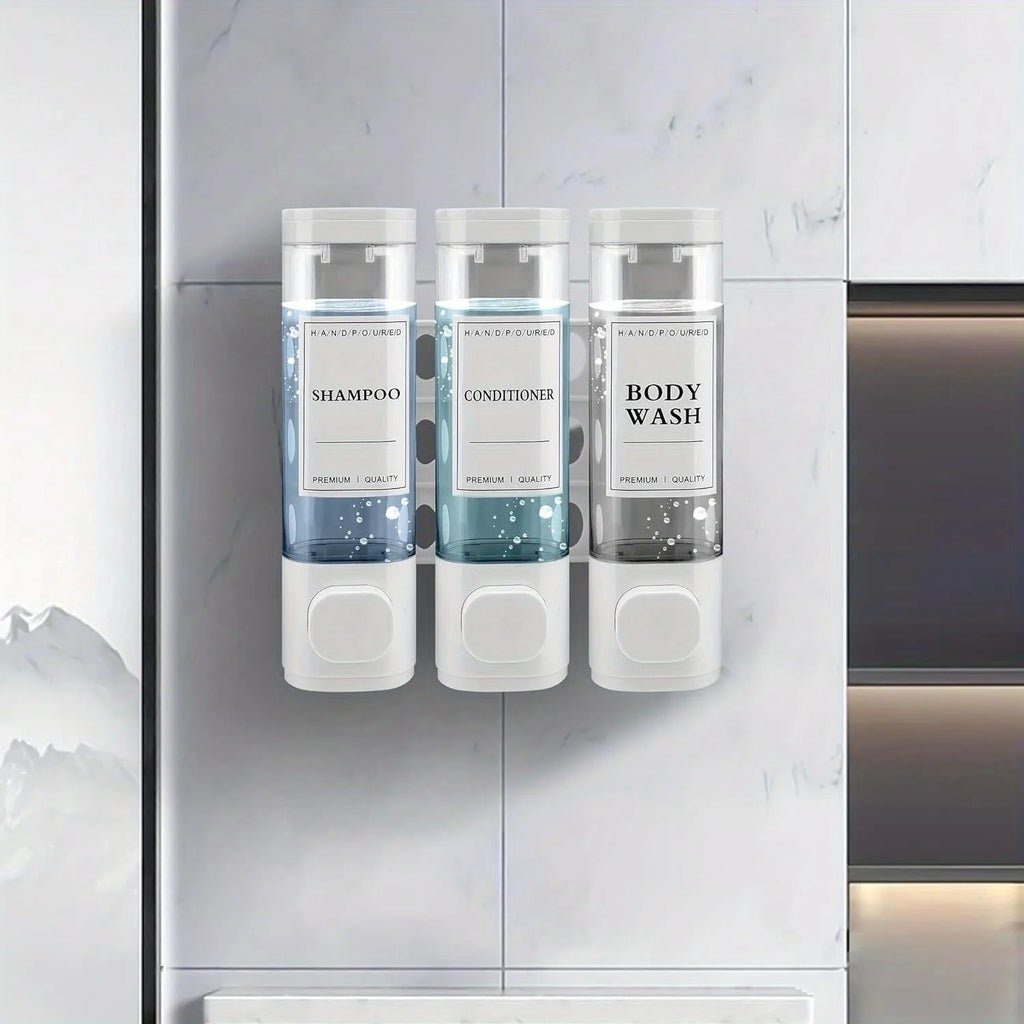 Shower Gel Dispenser, 3-in-1 Shampoo and Conditioner