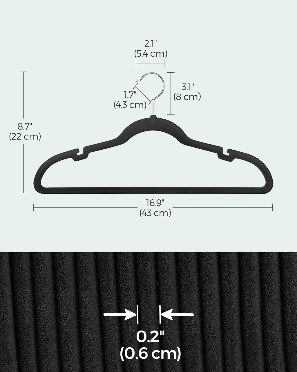 Velvet Clothes Hangers 30/50 Pack Non-Slip