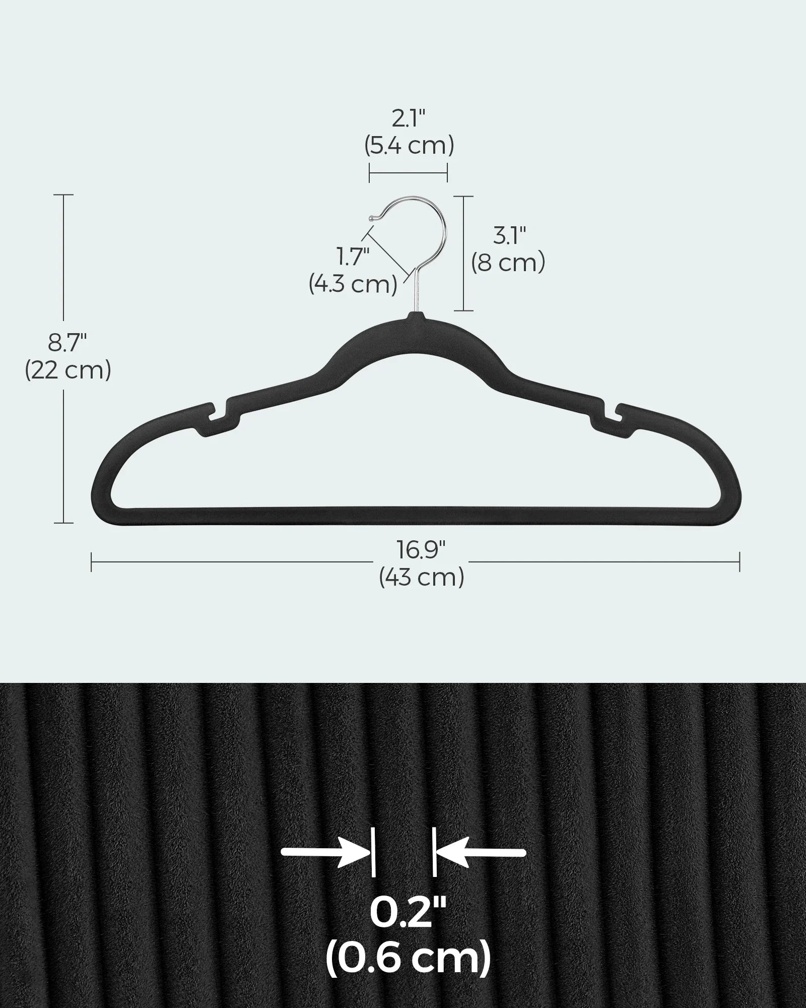 Velvet Clothes Hangers 30/50 Pack Non-Slip