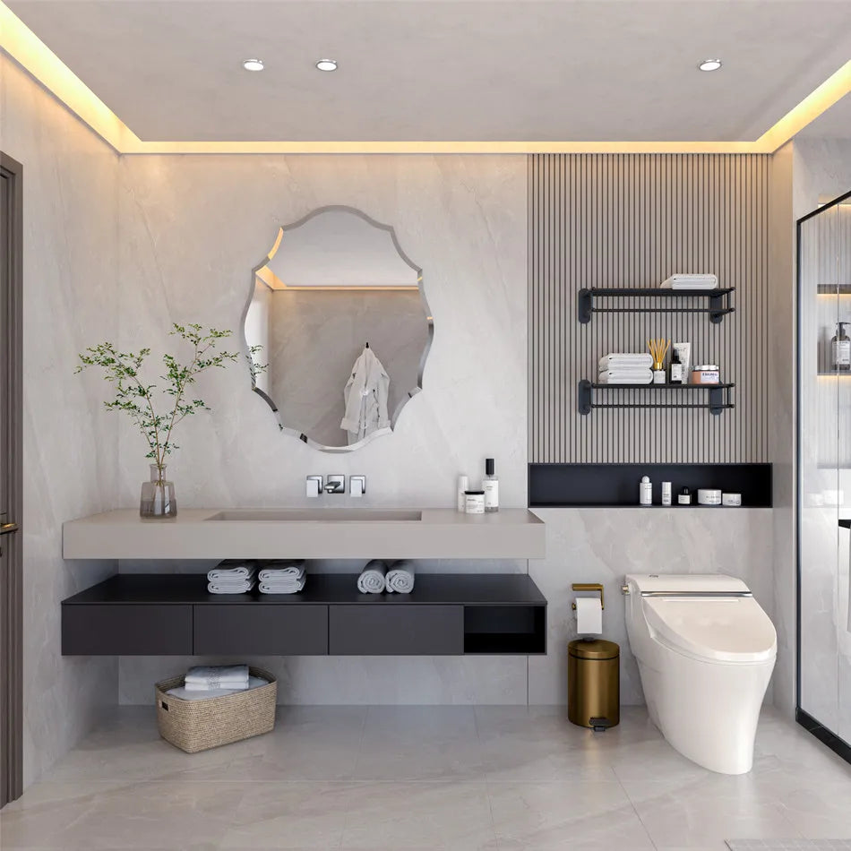 Frameless Wall Mirror With Beveled Edge