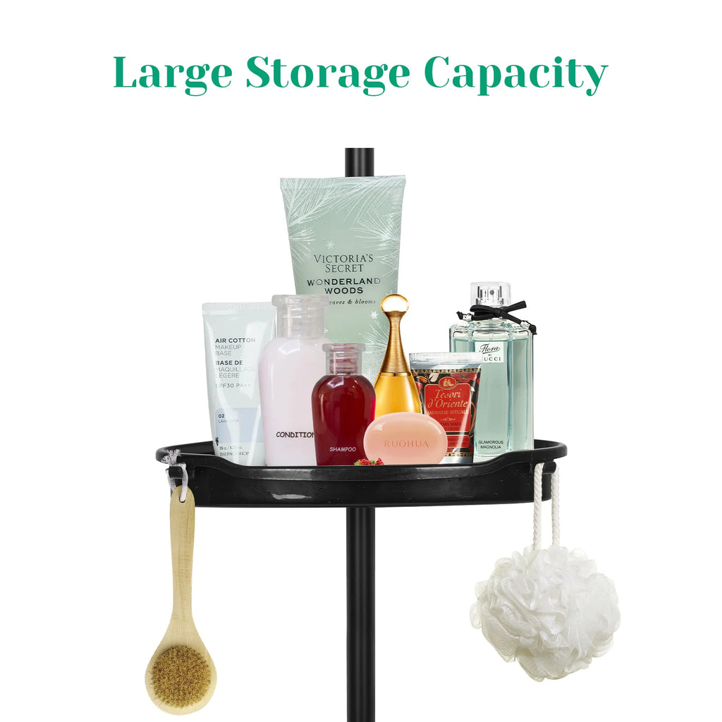 Corner Shower Caddy with Pole 4-Tier Adjustable