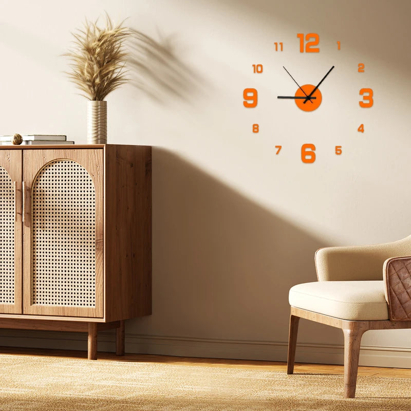 Creative Frameless Clock Living Room Office