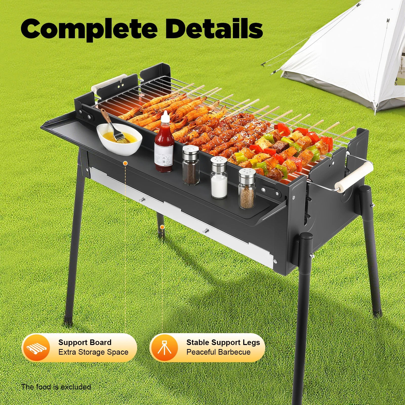 Portable Stainless Steel Outdoor Barbecue Grill