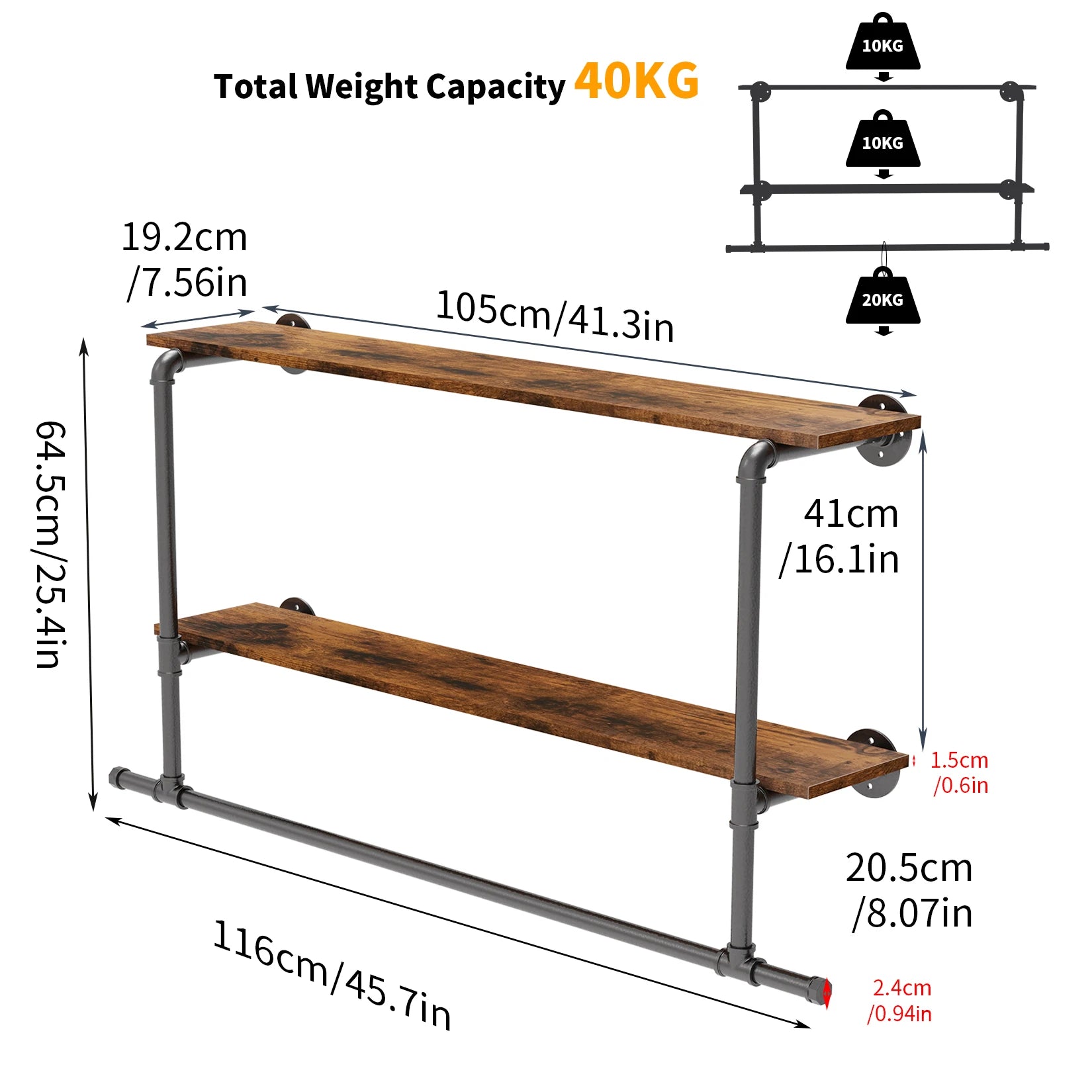 Heavy Duty Pipe Clothing Rack