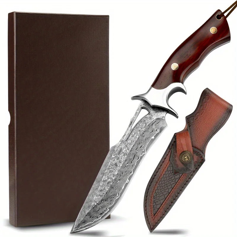 Damascus handmade forged knife