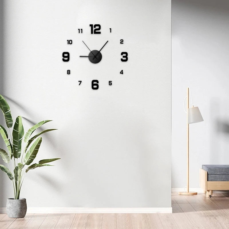 Creative Frameless Clock Living Room Office