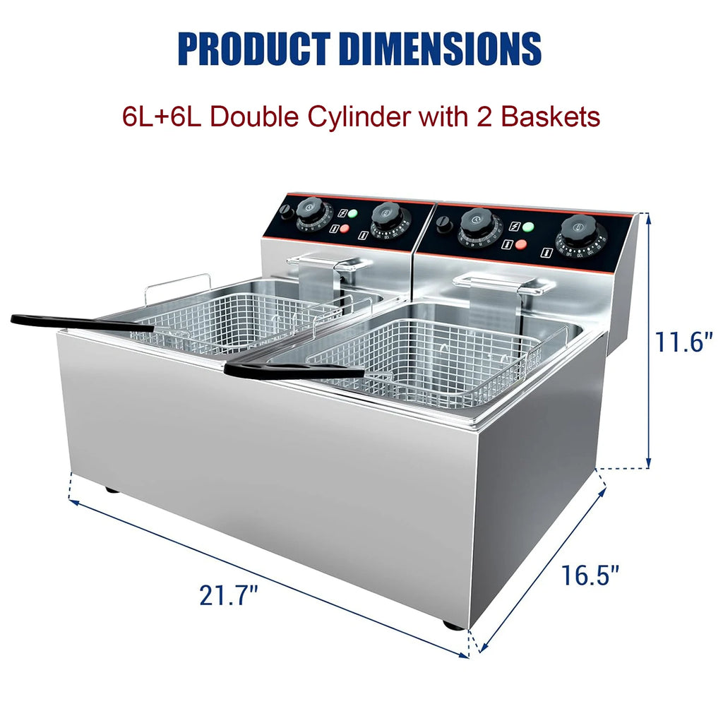 Commercial Electric Deep Fryer with Baskets