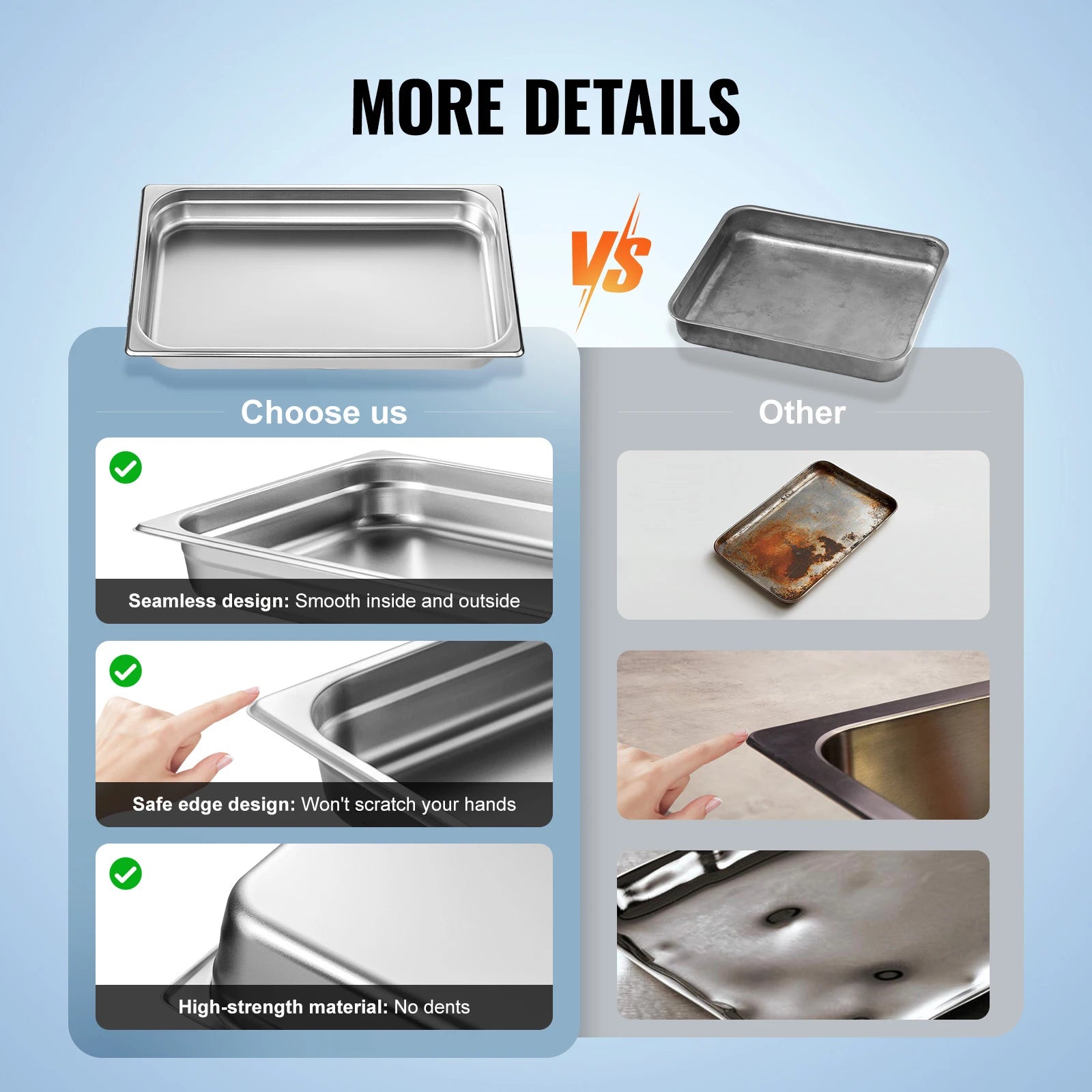 Buffet Chafing Dishes 8.5L20L Steam Table Pans