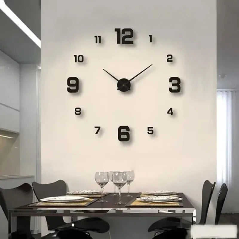 Creative Frameless Clock Living Room Office