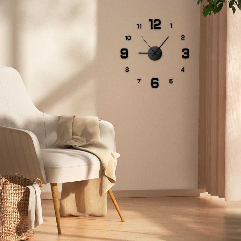 Creative Frameless Clock Living Room Office
