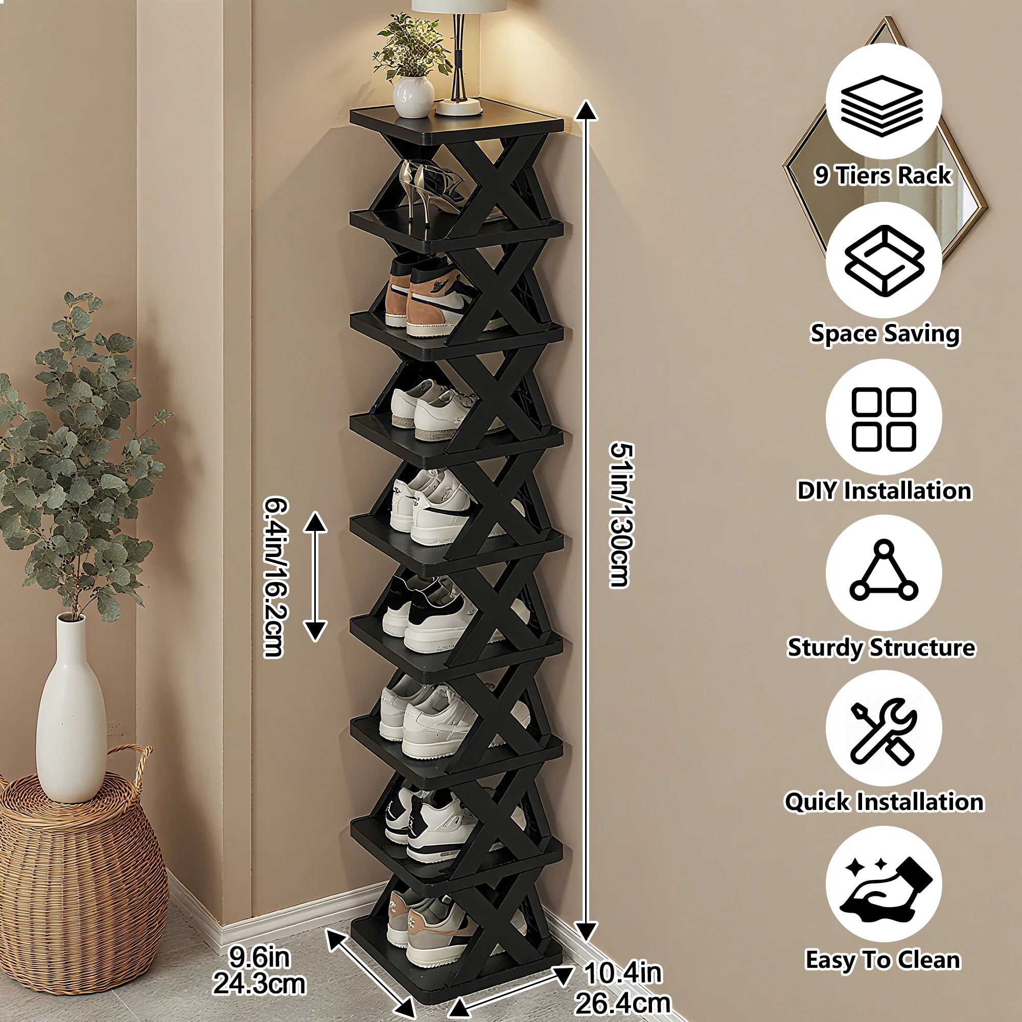 Shoe Rack Storage Organizer Detachable Multi Layer