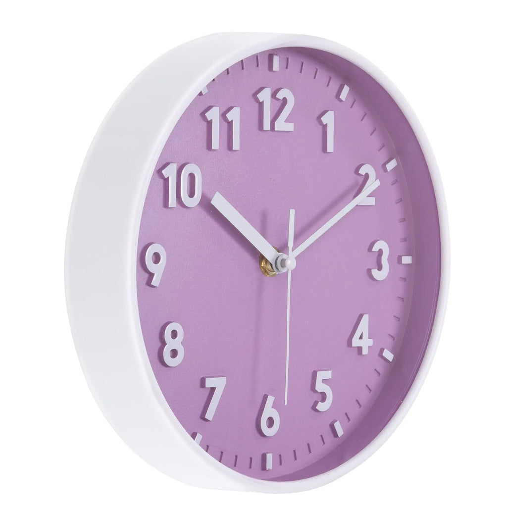 8 Inch Wall Clock Bedroom Decorative Pink