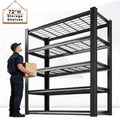 72" Adjustable Metal Double Layer Column Shelving