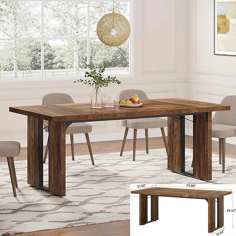 63-inch Dining Table for 4-6, Farmhouse