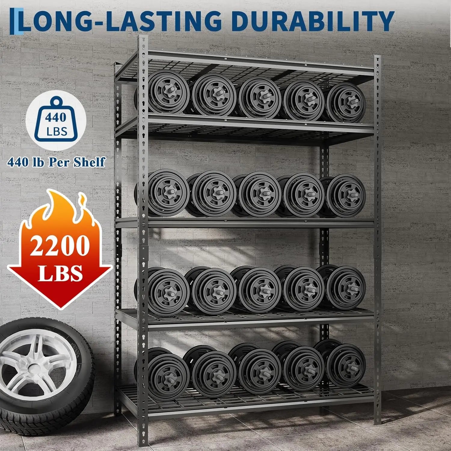 Heavy Duty 5 Tier Storage Shelves