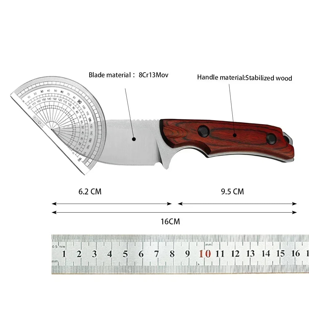Fixed Blade Knife Camping EDC with  Sheath