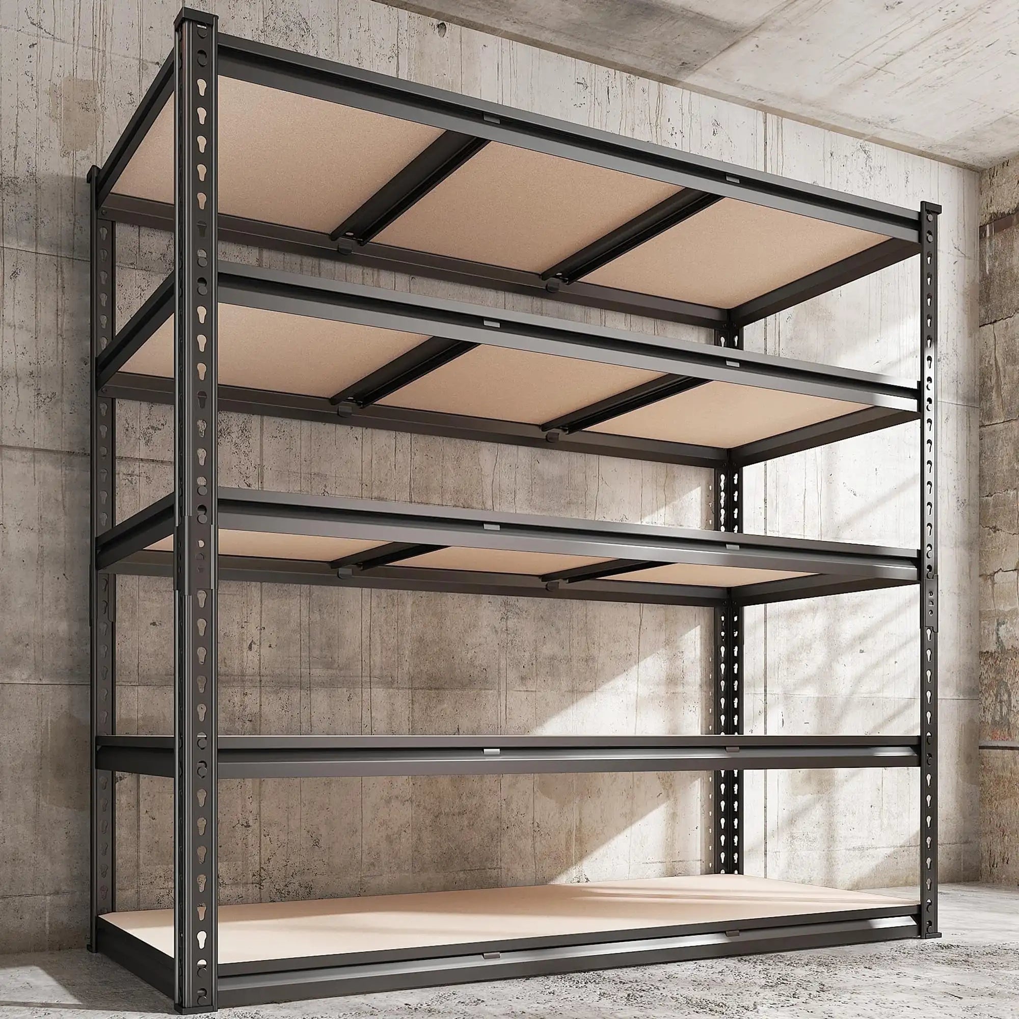 Adjustable Garage Storage Industrial Shelf,48"W x 24"D x 72"H