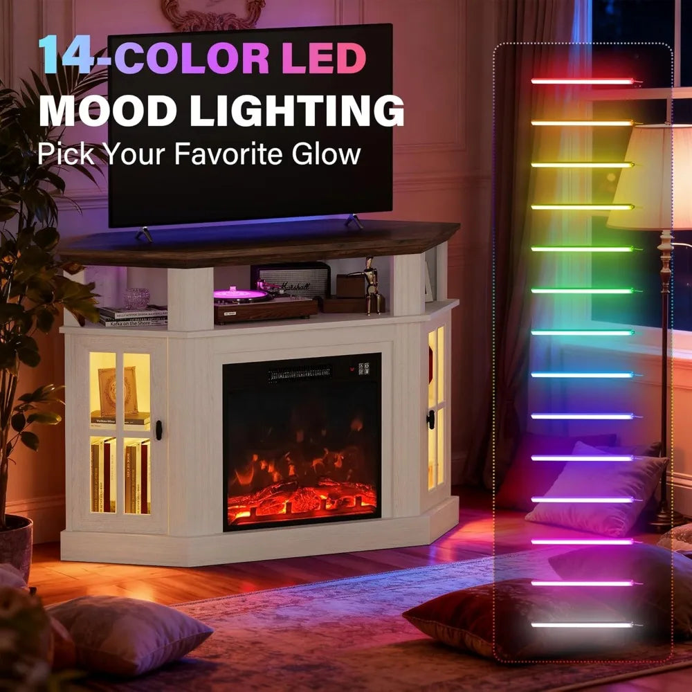 Fireplace TV Stand 55 Inch Living Room Bedroom