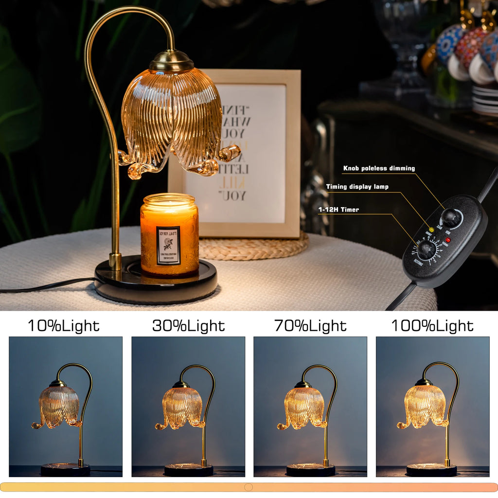 Tulip Flower Warm Candle Lamp French