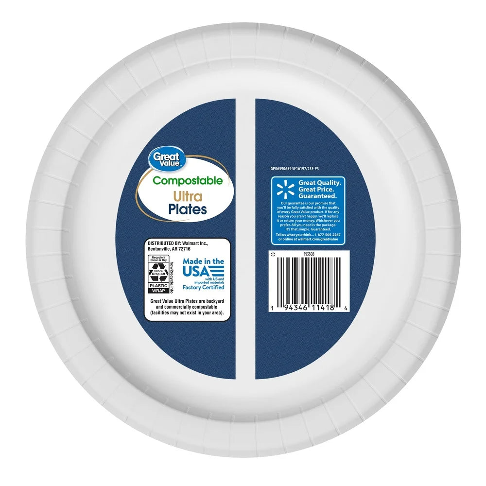 Ultra Compostable Paper Plates 10 Inch