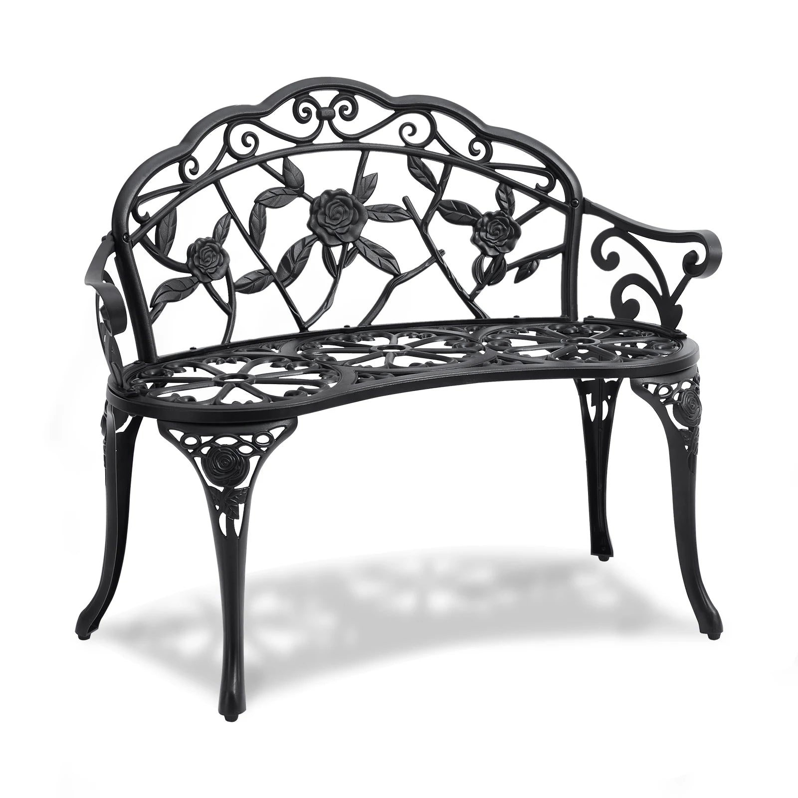 Outdoor Bench Wooden Metal