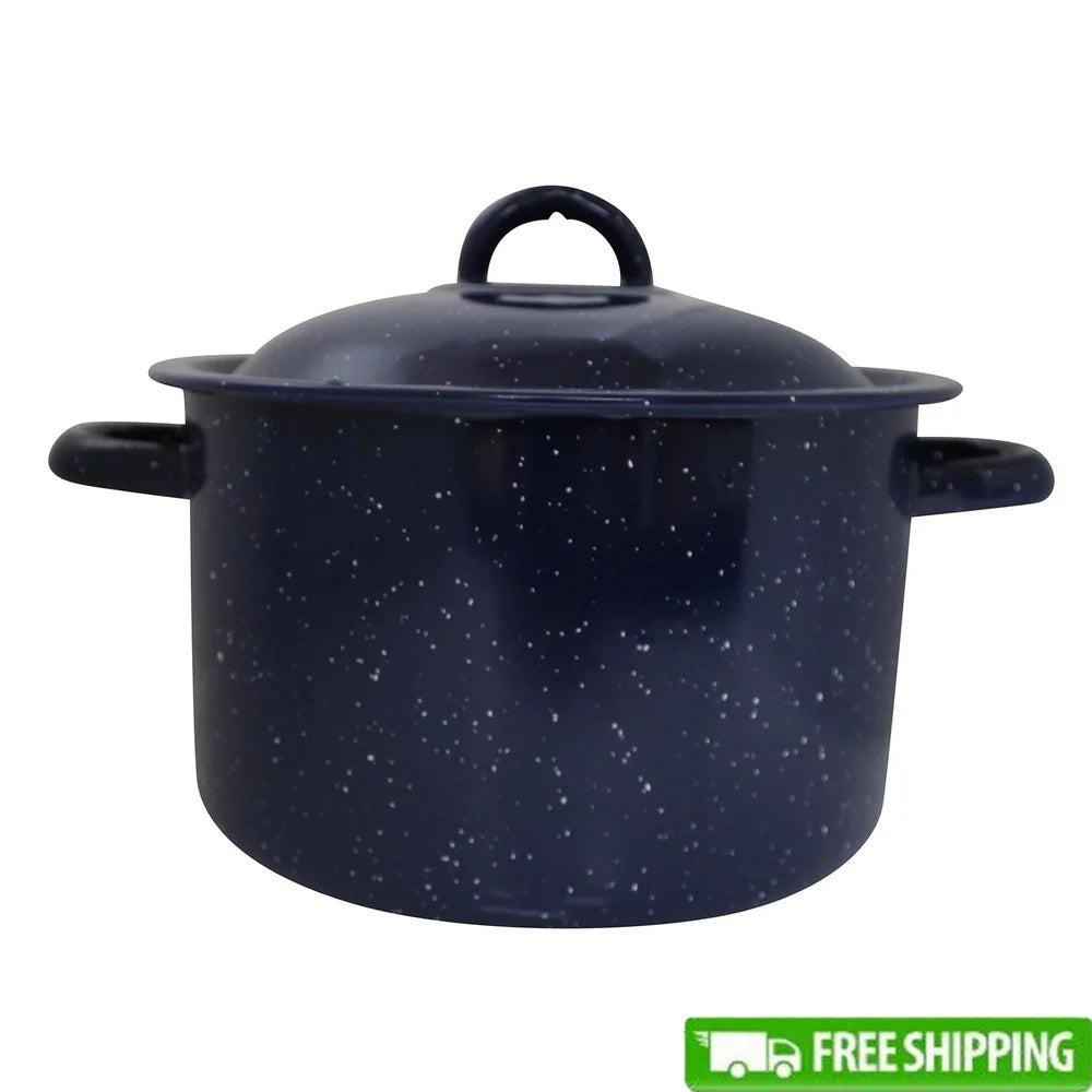 Enamel Stock Pot with Double Handles