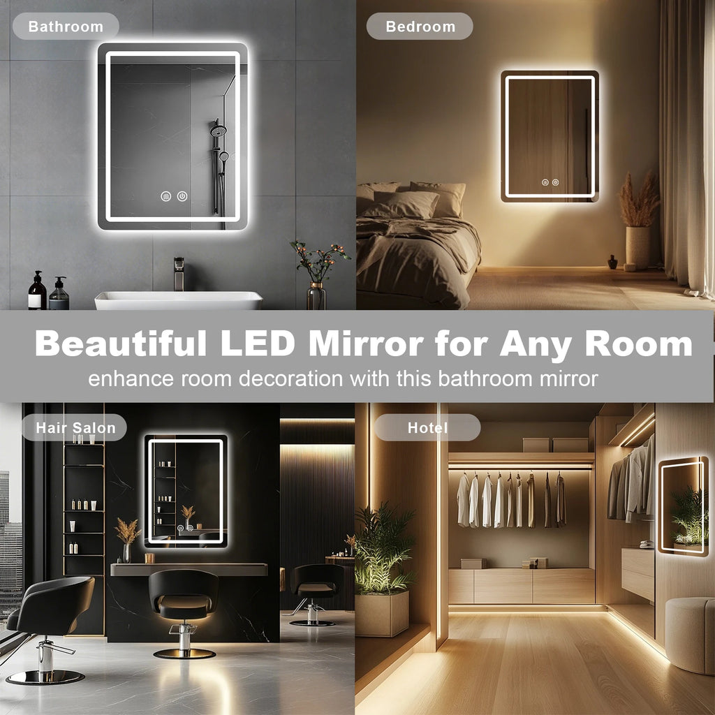 20x28 inch LED Bathroom Mirror Wall Mounted