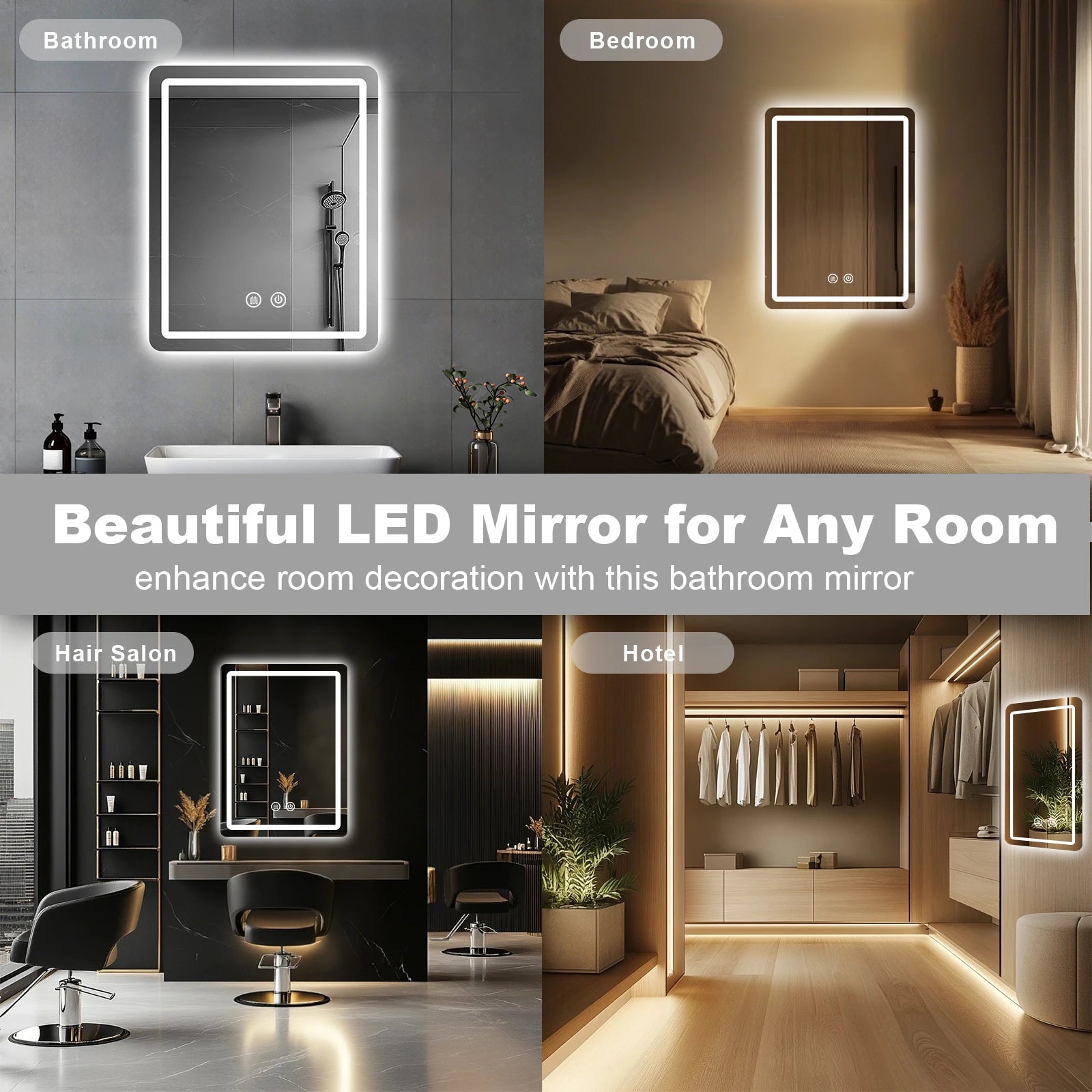 20x28 inch LED Bathroom Mirror Wall Mounted