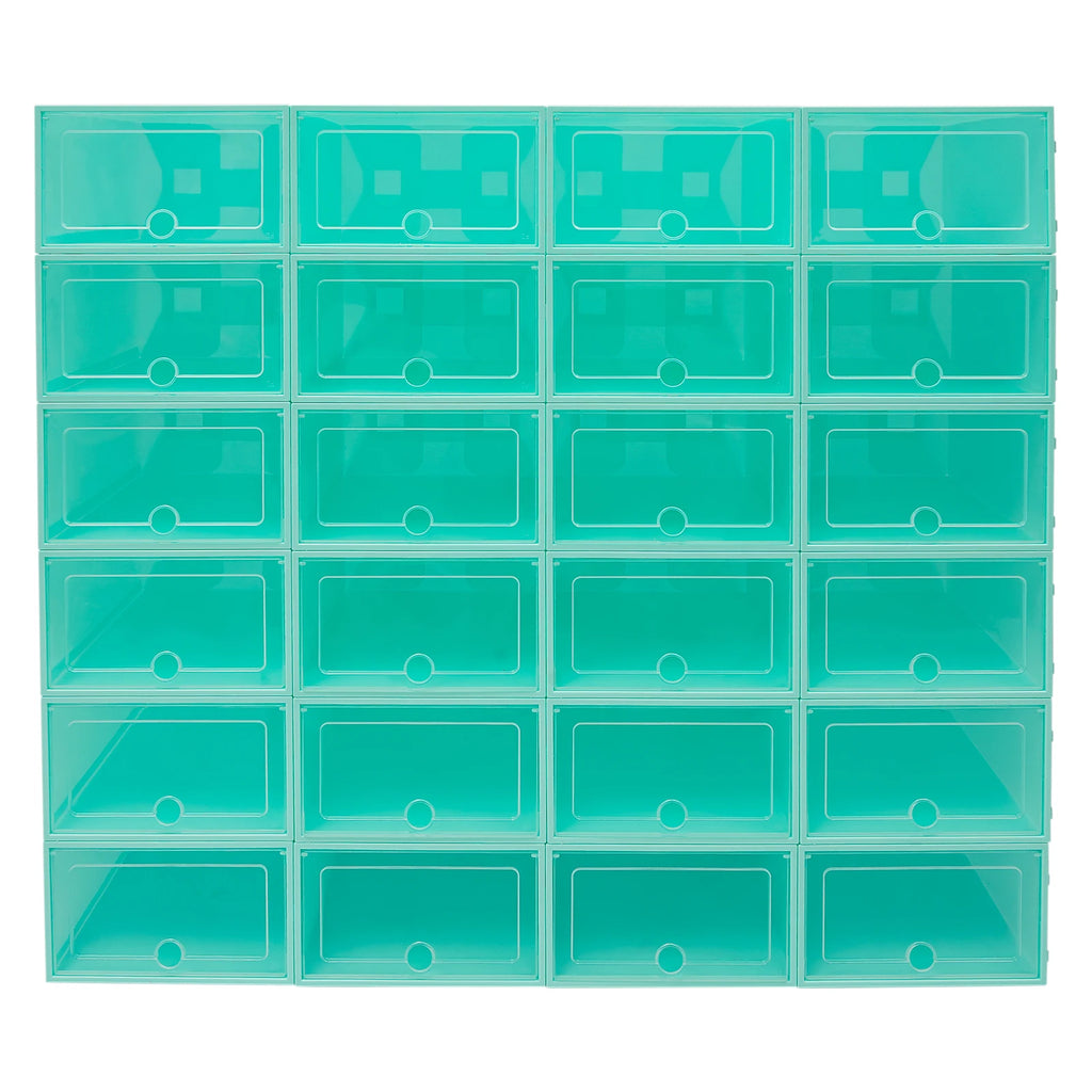24Pcs Shoe Organizer Boxes Stackable