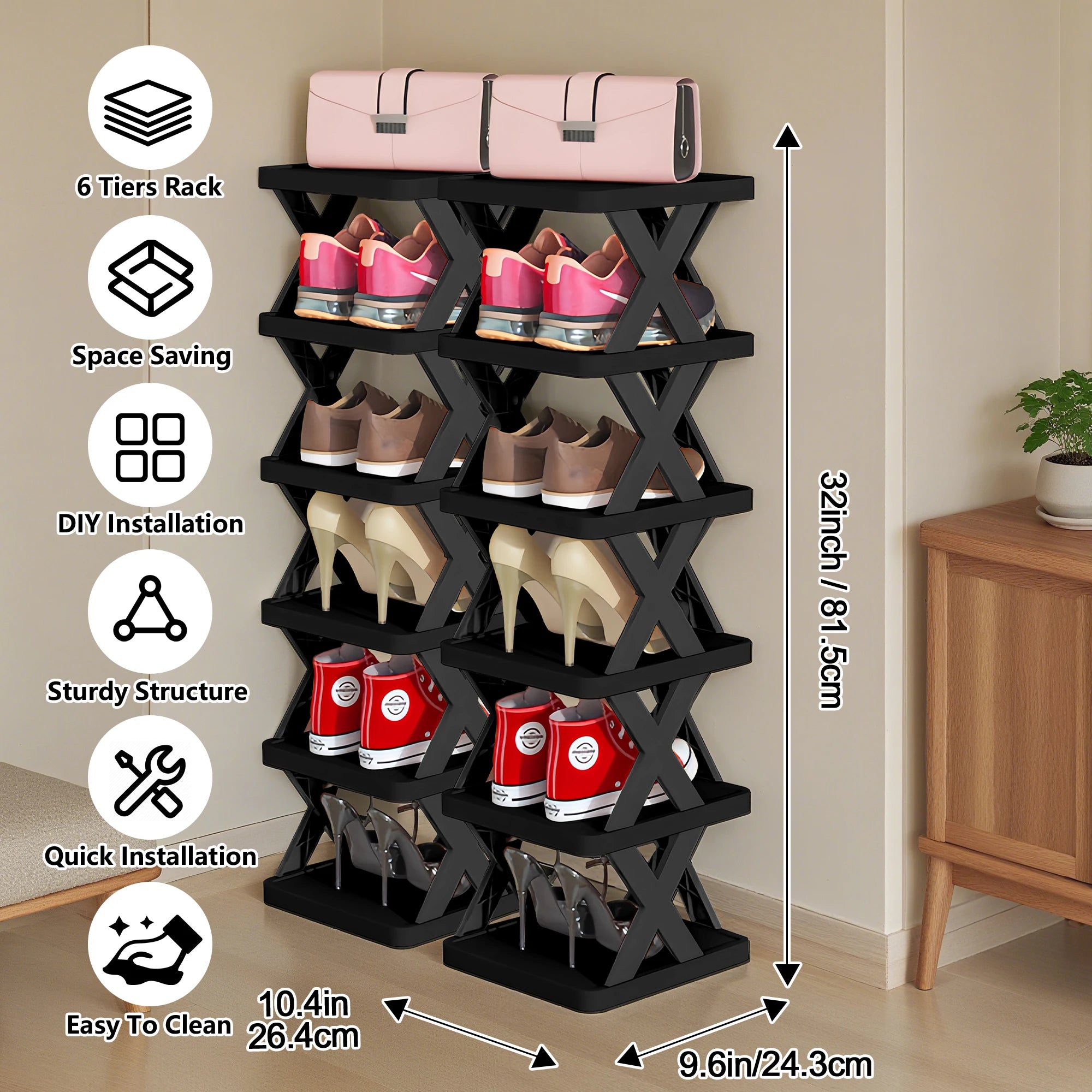 Shoe Rack Storage Organizer Detachable Multi Layer