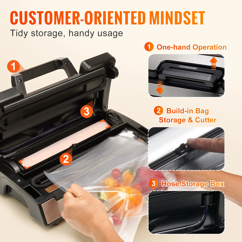 90Kpa 130W Vacuum Food Sealer