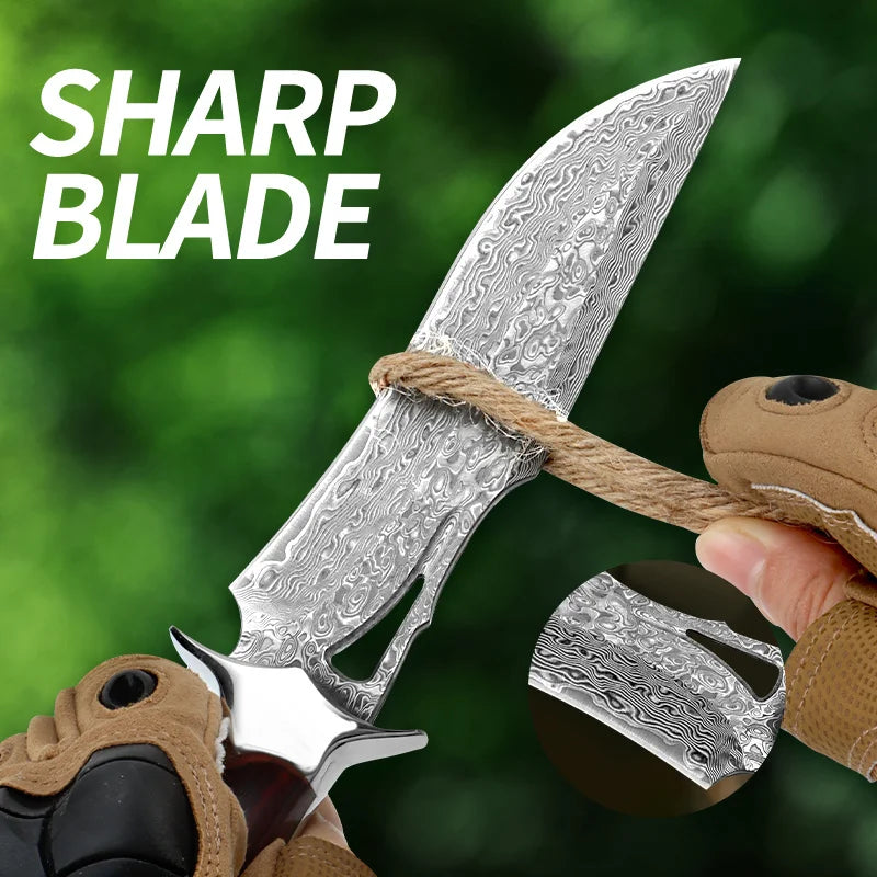 Damascus handmade forged knife