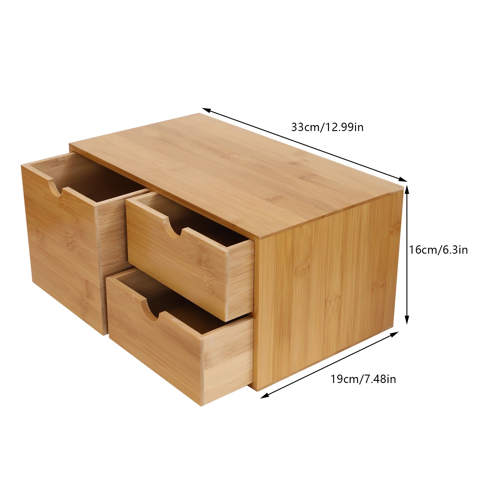 Desk Organizer W/3 Drawers for Home Office Supplies