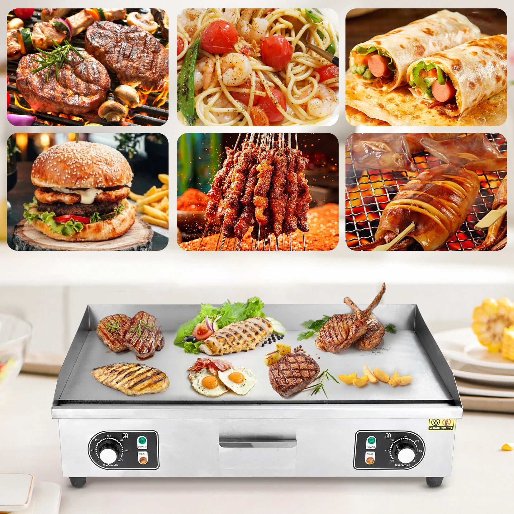 1500W 110V Commercial Electric Grill
