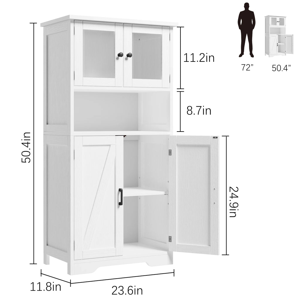 Kitchen Pantry Cupboard with 4 Doors