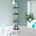 Corner Shower Caddy with Pole 4-Tier Adjustable